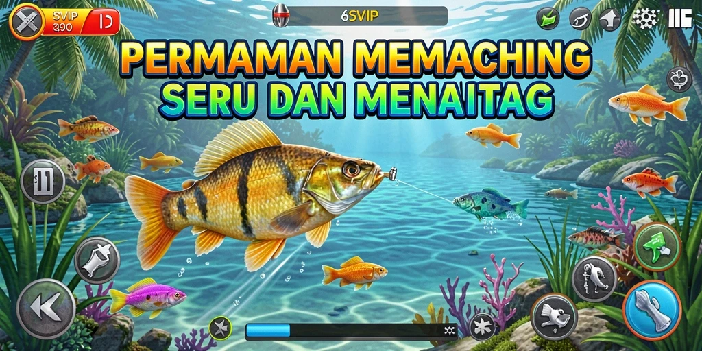 Tampilan gameplay menakjubkan di 6SVIP saat memancing.