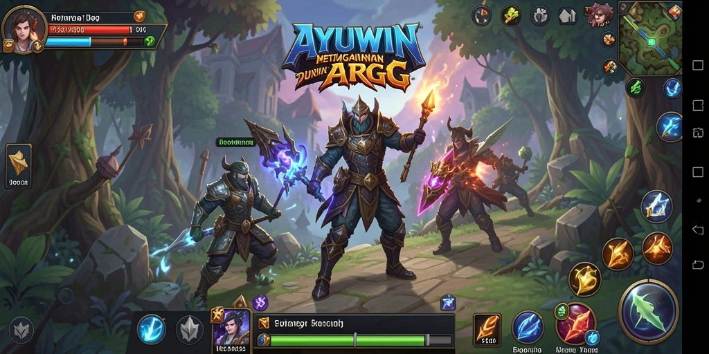 Screenshot menunjukkan aksi pertarungan mendebarkan dalam AYUWIN.