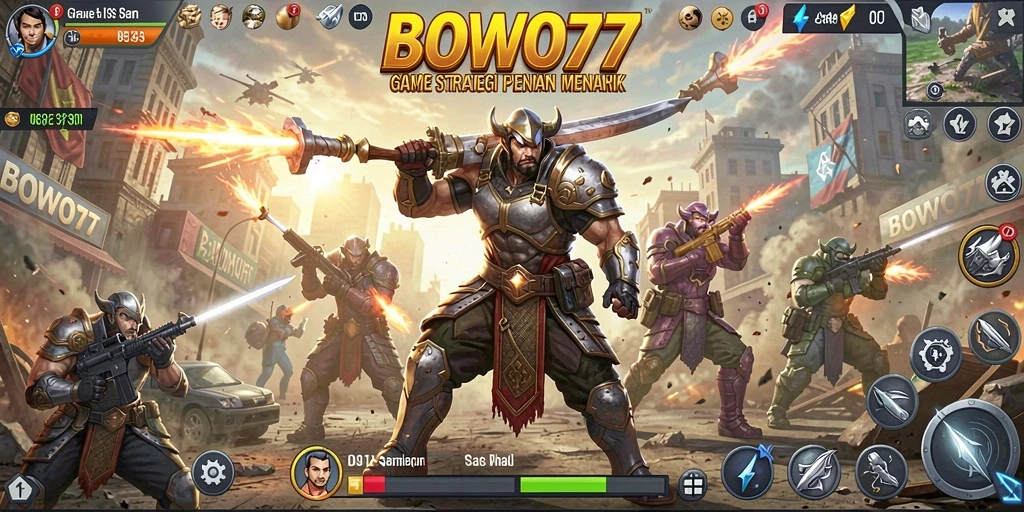 Tampilan screenshot utama BOWO77 yang menunjukkan strategi pertempuran yang mendebarkan.