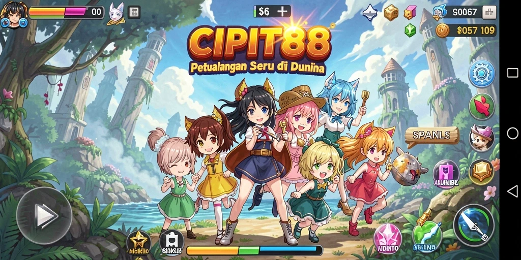 Screenshot utama CIPIT88 dengan aksi seru dari gameplay Anime.
