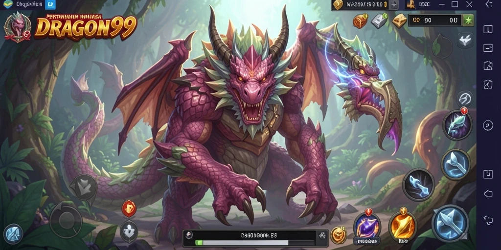 Screenshot gameplay Tower Defense yang mendebarkan di DRAGON99.