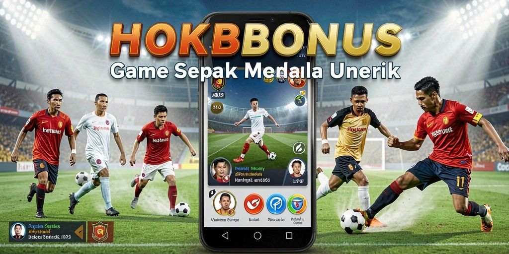Tampilan gameplay menarik di HOKIBONUS dengan aksi sepak bola yang seru.