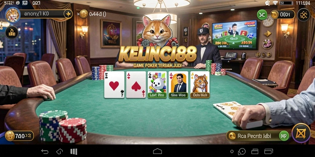 Tampilan gameplay seru di KELINCI88 dengan aksi poker yang mendebarkan.
