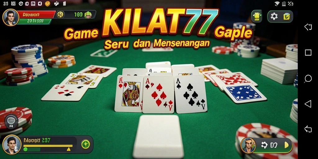 Screenshot gameplay KILAT77 menampilkan keseruan bermain Gaple.