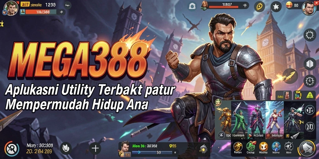 Screenshot utama MEGA388 menunjukkan tampilan antarmuka aplikasi Utility.