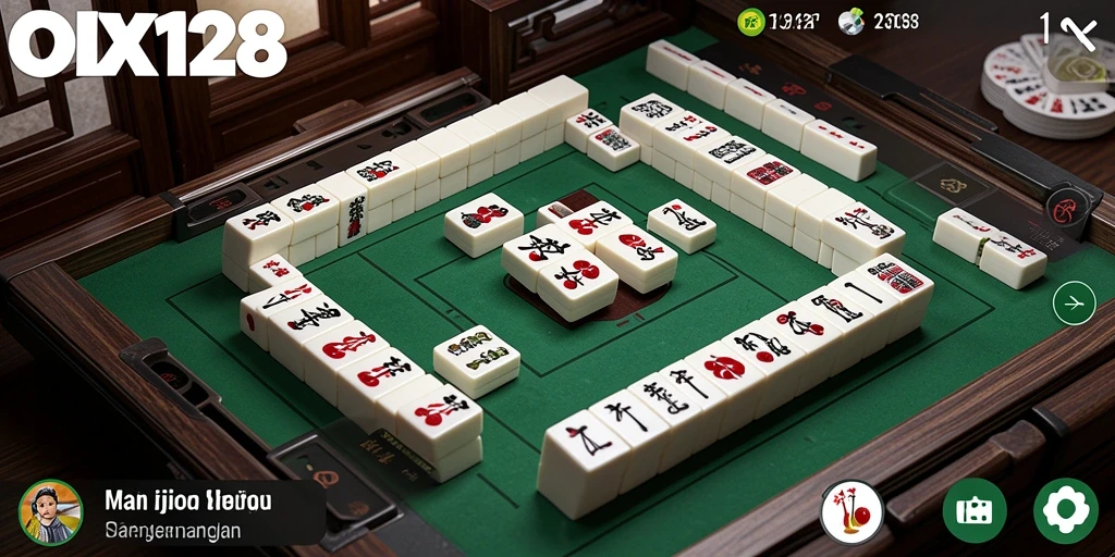 Tampilan permainan Mahjong yang menarik dan penuh warna dari OLX128.