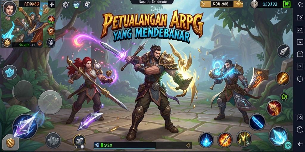 Tampilan menakjubkan dalam gameplay ARPG RDI88.
