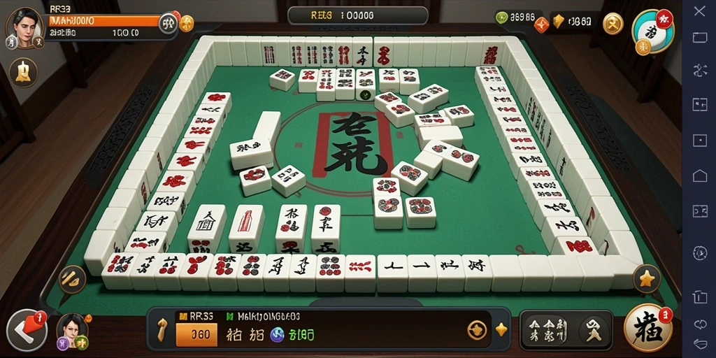Screenshot gameplay RR33 menampilkan aksi mencocokkan ubin Mahjong yang seru.