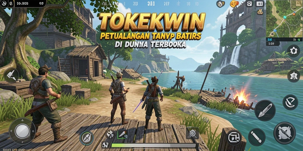 Tampilan menarik dari gameplay dunia terbuka di TOKEKWIN.