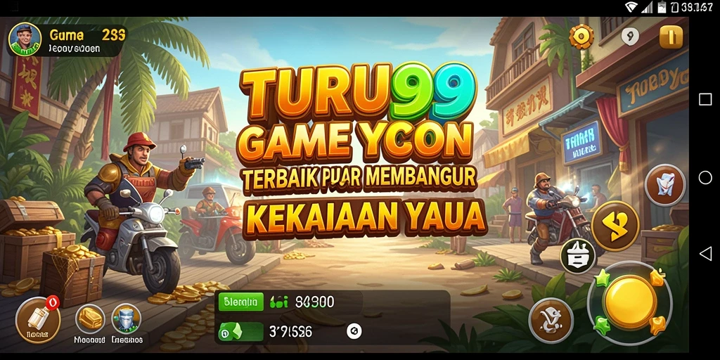Tampilan gameplay menarik dari TURU99 dengan elemen Tycoon.